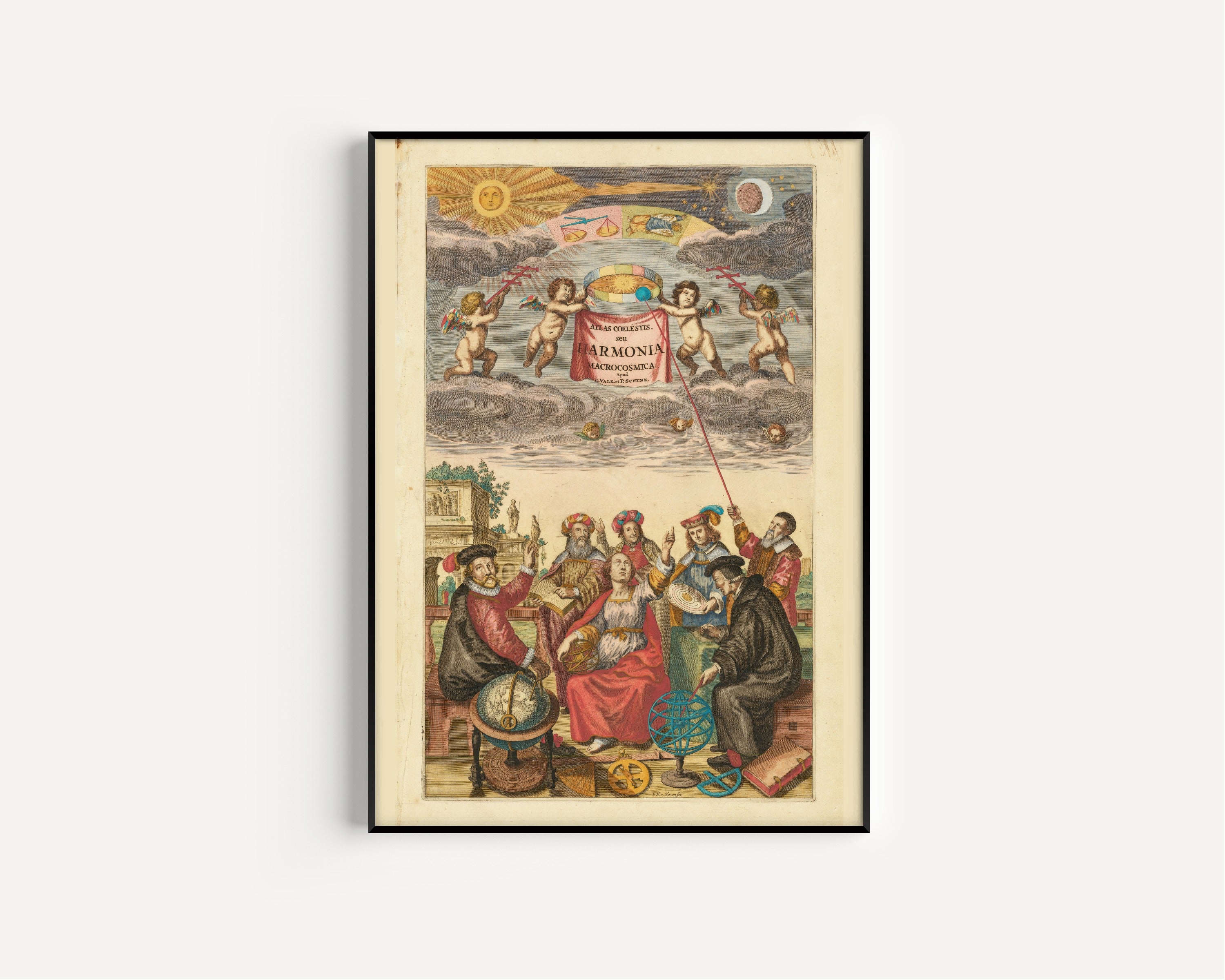 Andreas Cellarius — Atlas Coelestis, seu Harmonia Macrocosmica (Title Page) | Celestial Map Print
