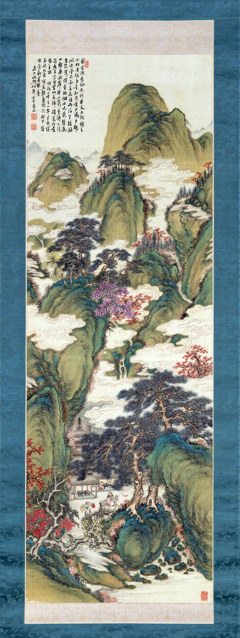 Tomonoura Chikonyu — White Clouds and Crimson Trees | Japanese Painting - 9ArtPrints