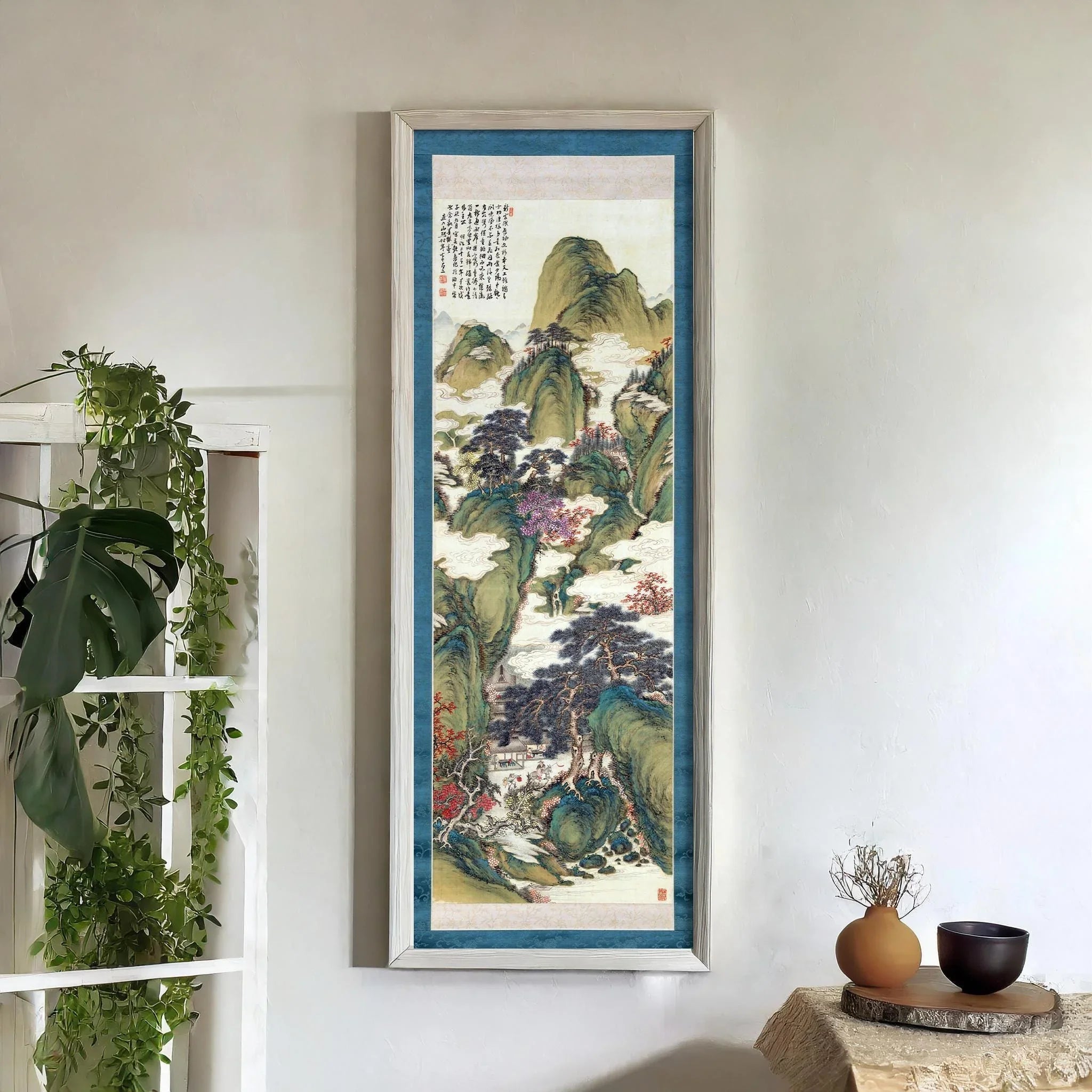 Tomonoura Japanese Landscape Art Print: Vintage Tall Artwork - 9ArtPrints