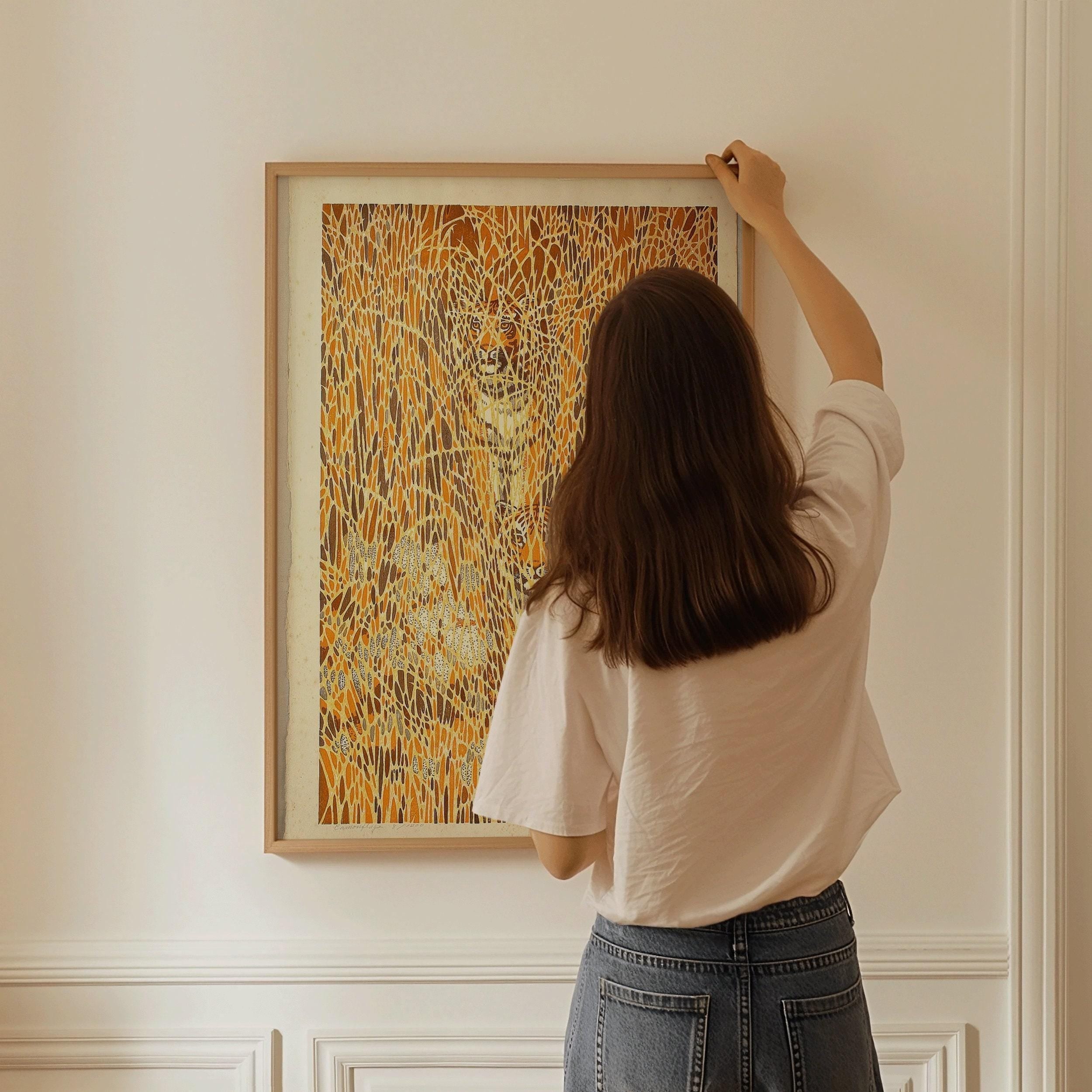 Toshi Yoshida Camouflaged Tigers Giclee Print: Vintage Japanese Woodblock Art - 9ArtPrints