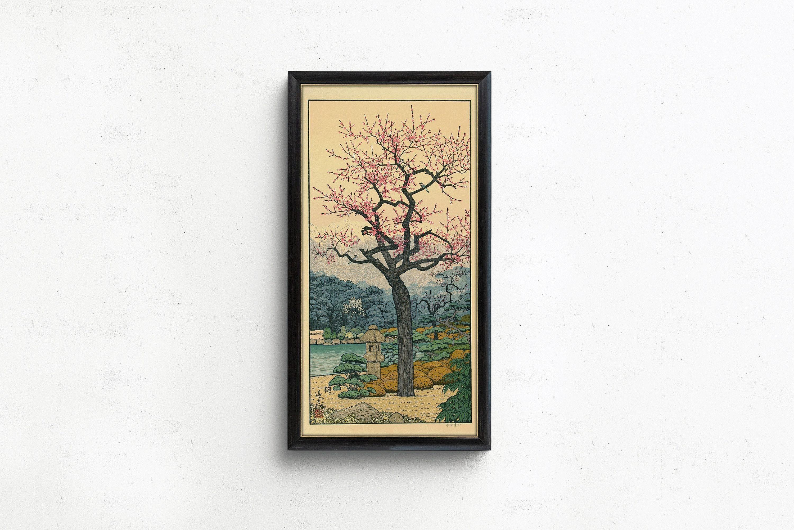 Toshi Yoshida Plum Blossom Print: Vintage Japanese Garden Art - 9ArtPrints