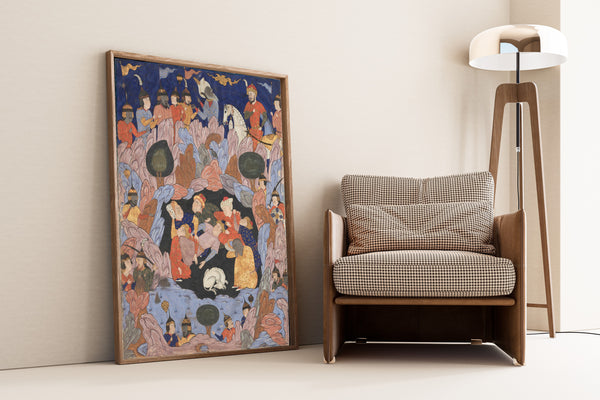 Persian Miniature — The Seven Sleepers of Ephesus | Persian Miniature Art Print