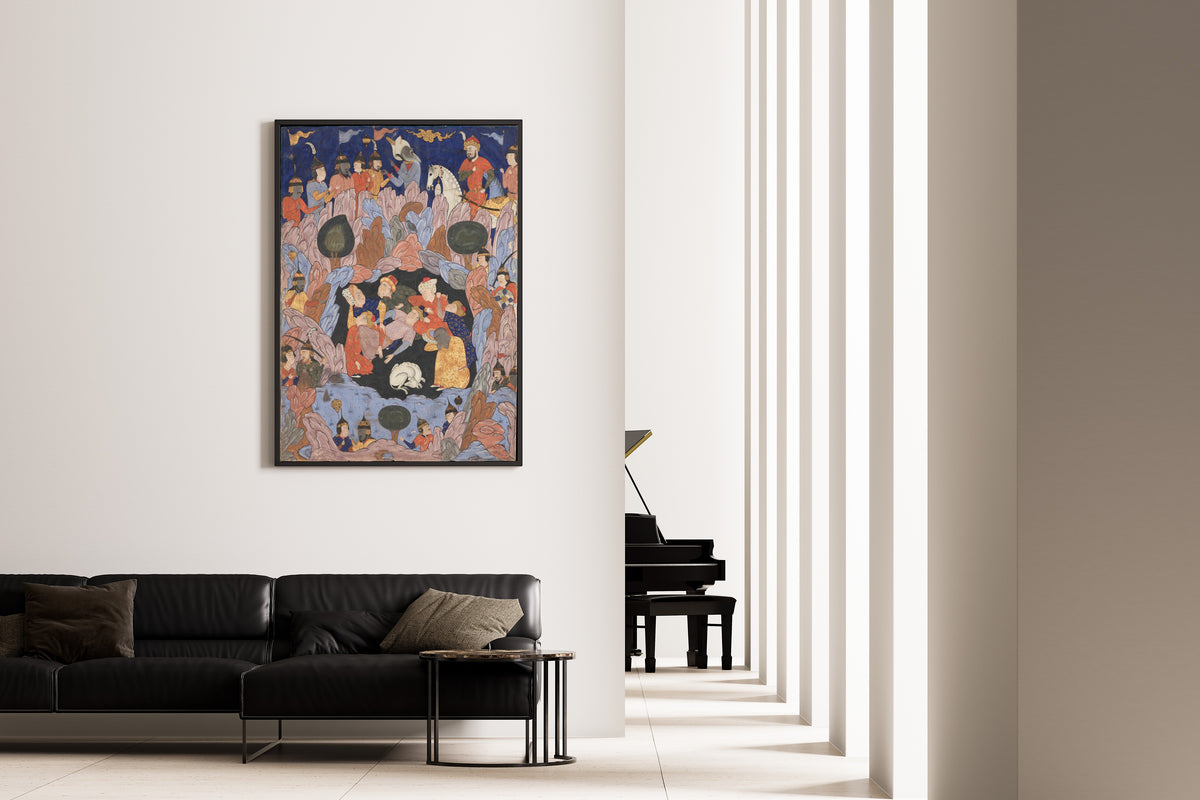 Persian Miniature — The Seven Sleepers of Ephesus | Persian Miniature Art Print