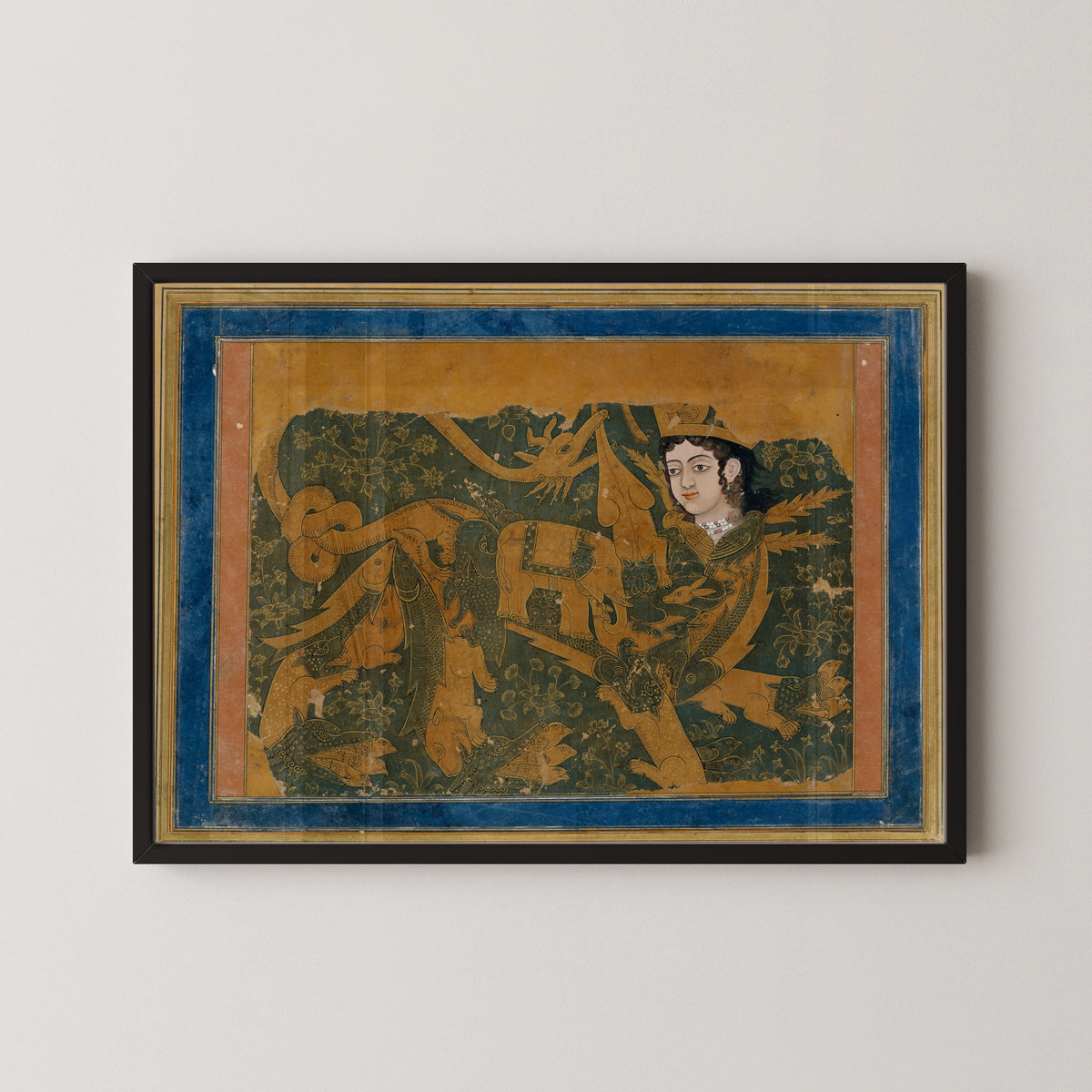 Persian Miniature — The Fabulous Creature Buraq | Persian Miniature Art Print