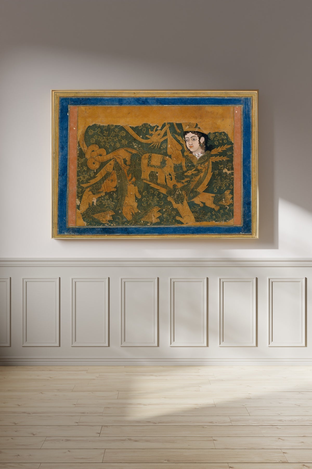 Persian Miniature — The Fabulous Creature Buraq | Persian Miniature Art Print