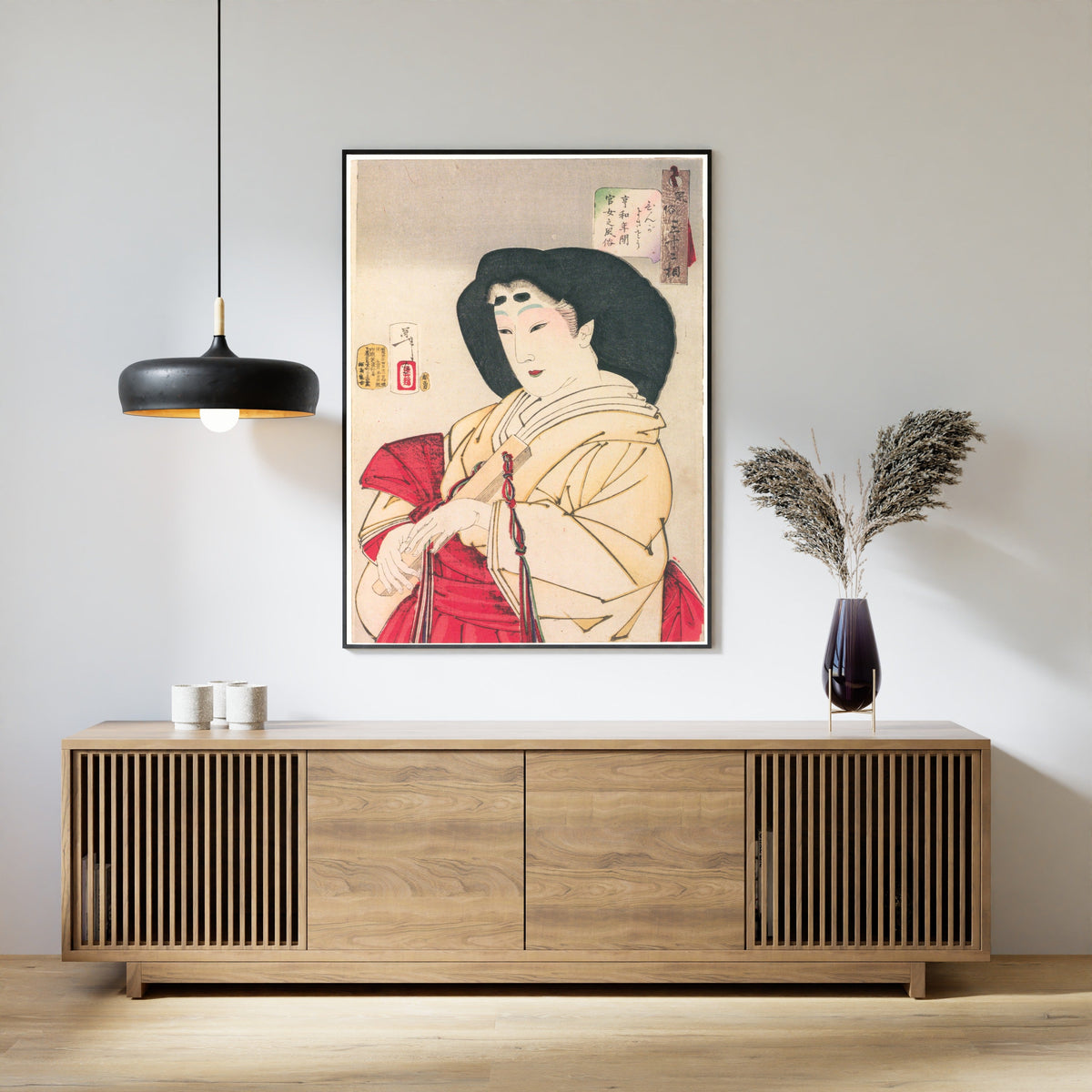 Tsukioka Yoshitoshi — Looks Refined (Kyōwa-era Court Lady) | Japanese Woodblock Print (Ukiyo-e) - 9ArtPrints