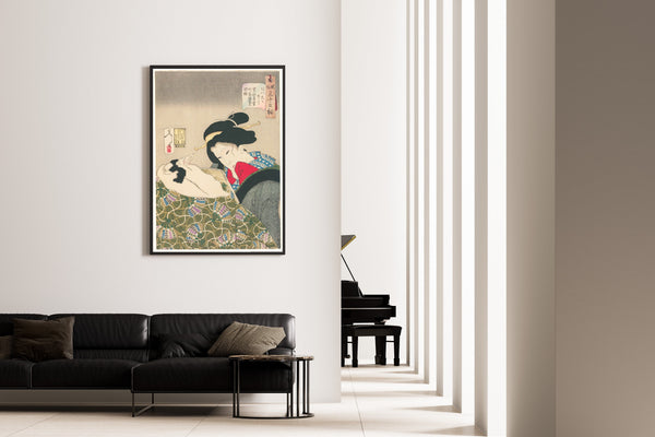 Tsukioka Yoshitoshi — Looks Warm | Japanese Woodblock Print (Ukiyo-e)