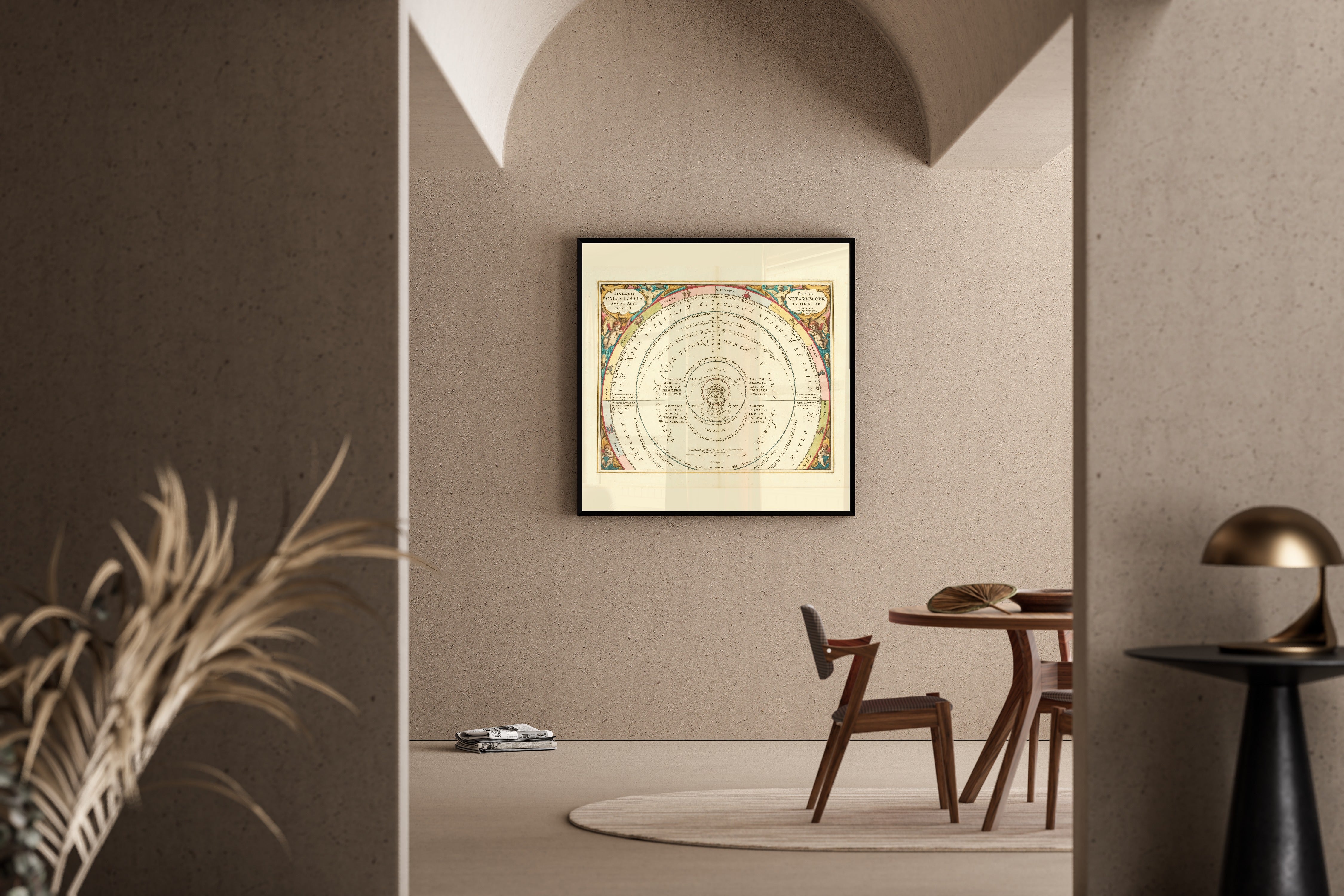 Andreas Cellarius — Tycho Brahe's Calculation of the Planetary Courses (Plate 9) | Celestial Map Print