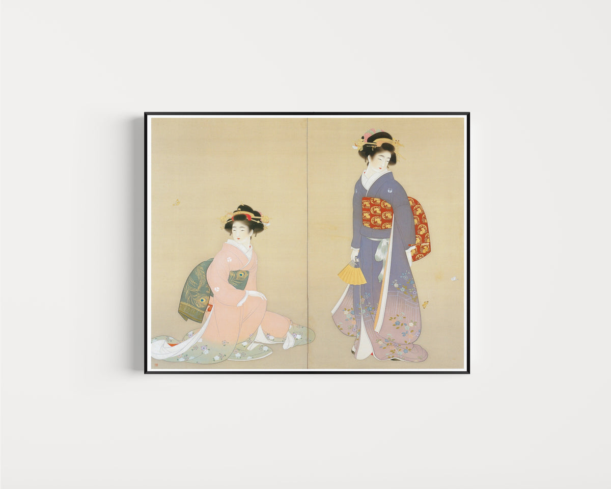 Uemura Shōen — Spring and Autumn (left panel) | Fine Art Print