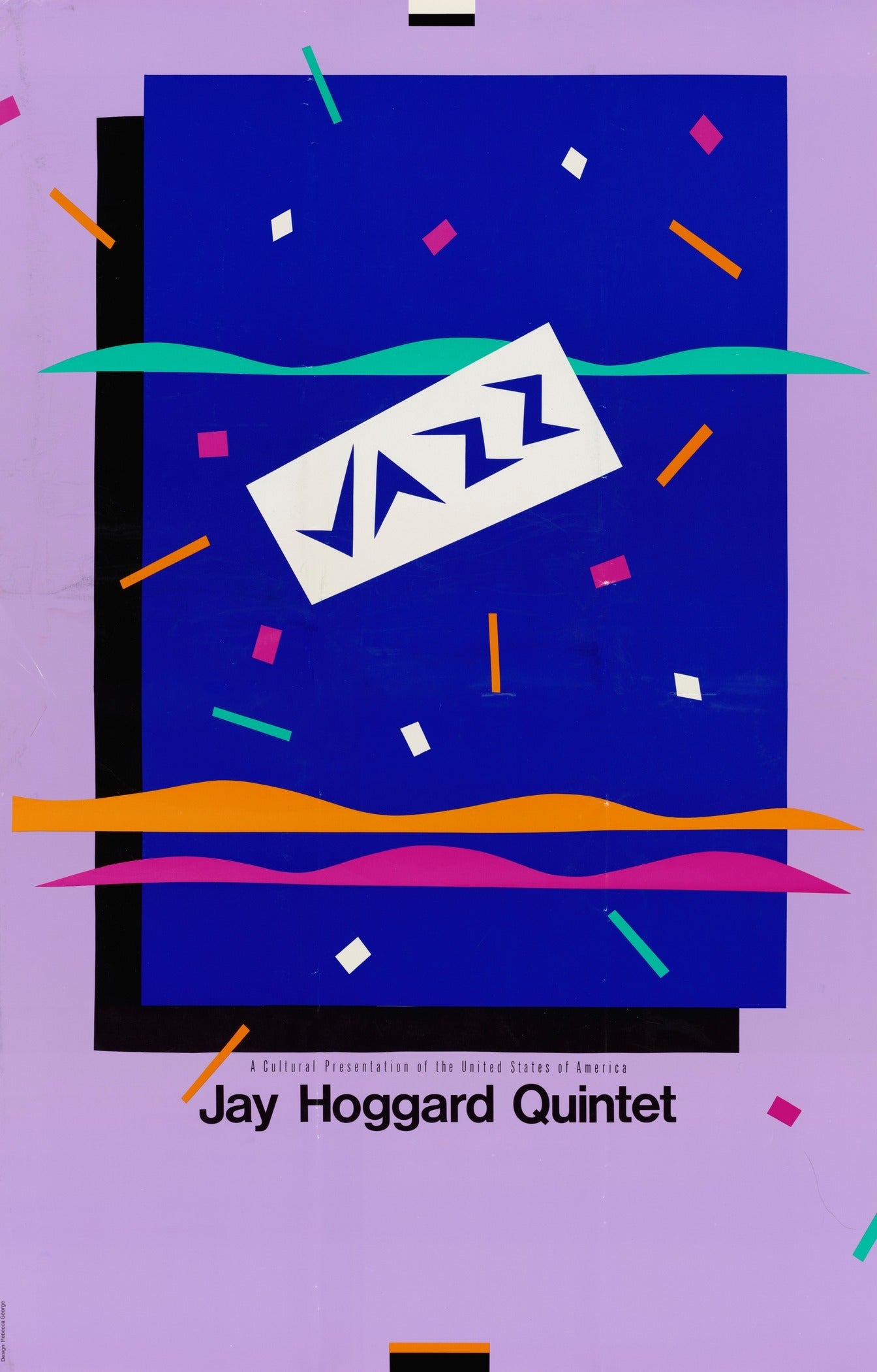 USIA — Jay Hoggard Quintet | Vintage 1980s Jazz Poster Print - 9ArtPrints