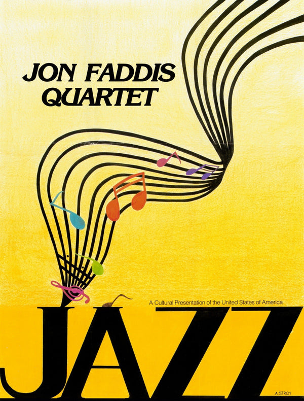 USIA — Jon Faddis Quartet | Vintage Cold War Jazz Poster in Yellow
