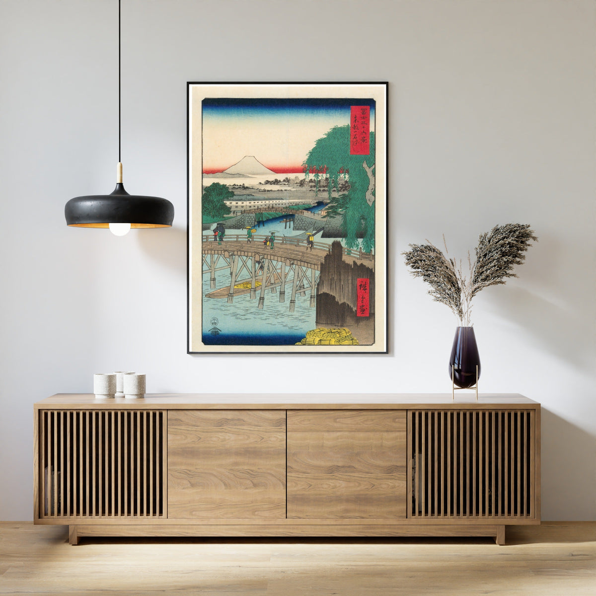 Utagawa Hiroshige — Ichikoku Bridge in the Eastern Capital | Japanese Woodblock Print (Ukiyo-e) - 9ArtPrints