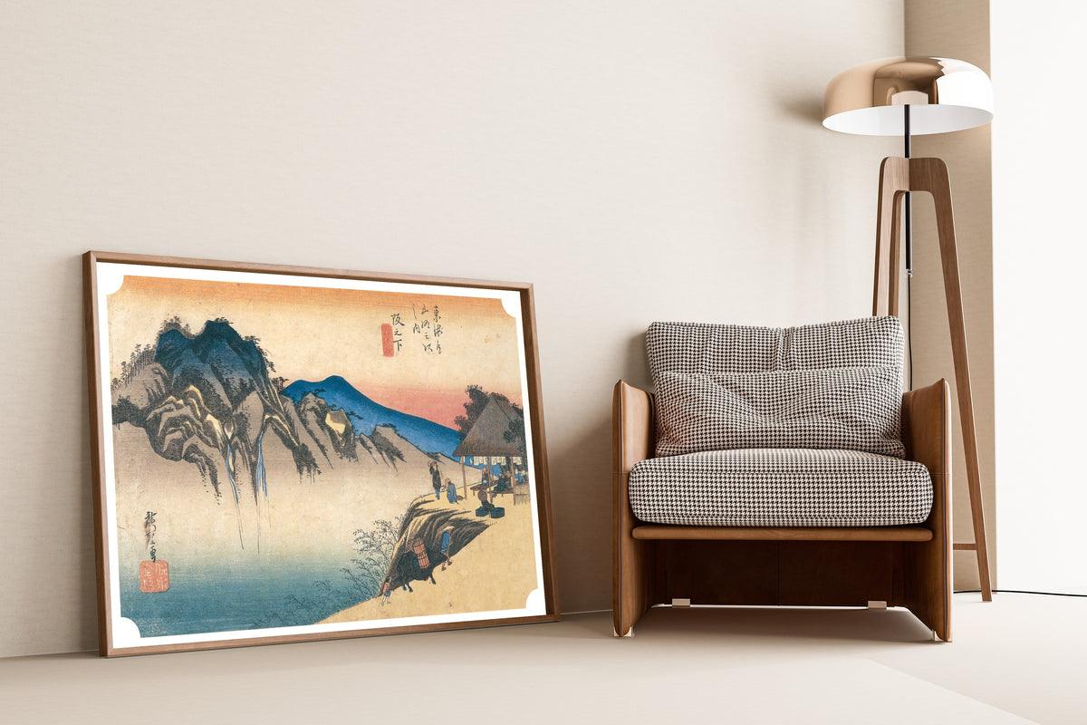 Utagawa Hiroshige — Sakanoshita, Fudesute Mountain | Japanese Woodblock Print (Ukiyo-e) - 9ArtPrints