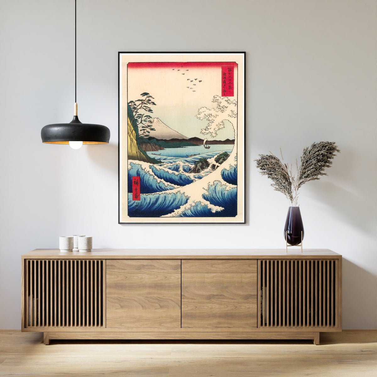 Utagawa Hiroshige — The Sea off Satta in Suruga Province | Japanese Woodblock Print (Ukiyo-e) - 9ArtPrints