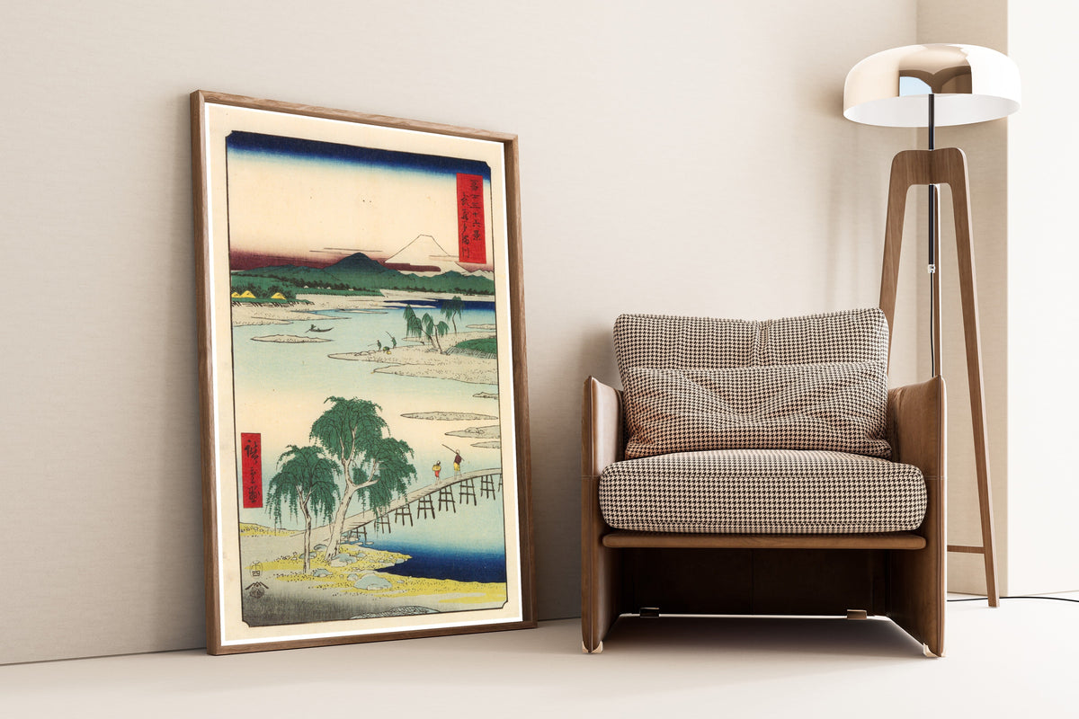 Utagawa Hiroshige — The Tama River in Musashi Province | Japanese Woodblock Print (Ukiyo-e) - 9ArtPrints