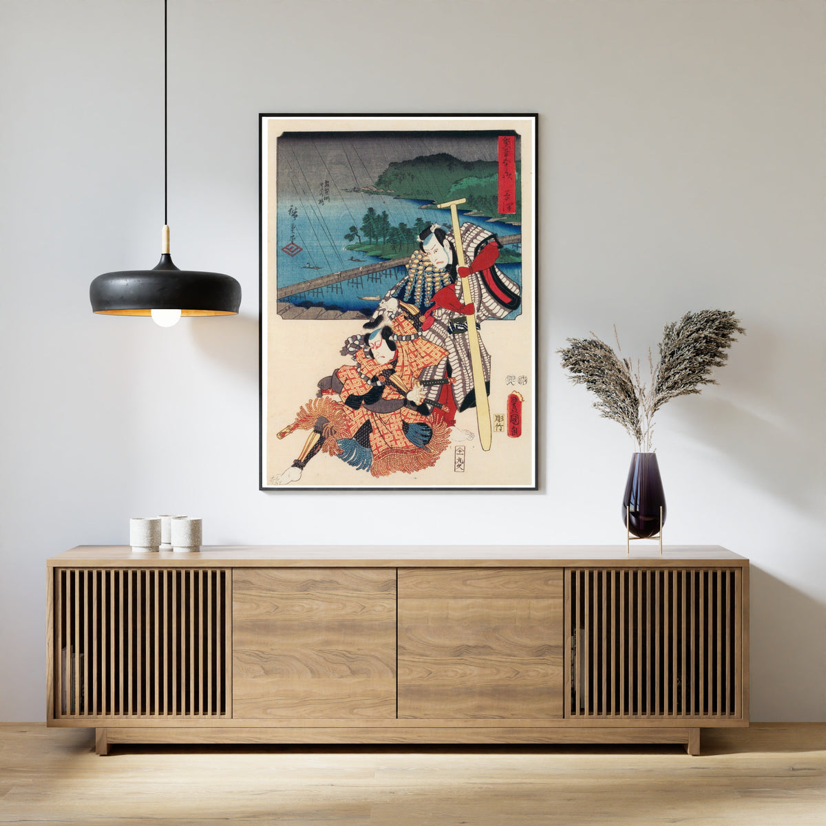 Utagawa Hiroshige & Utagawa Kunisada — Fifty-three Stations by Two Brushes: Kusatsu | Japanese Woodblock Print (Ukiyo-e) - 9ArtPrints