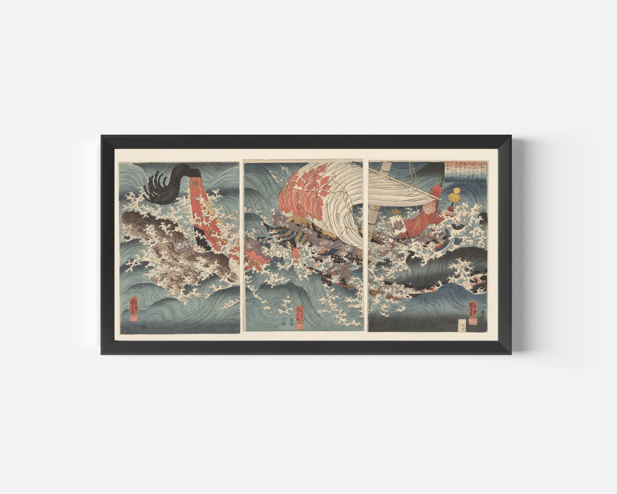 Utagawa Kuniyoshi — The Story of Ship Captain Yojibei | Japanese Woodblock Print (Ukiyo-e) - 9ArtPrints