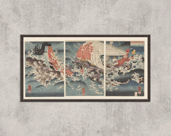 Utagawa Kuniyoshi — The Story of Ship Captain Yojibei | Japanese Woodblock Print (Ukiyo-e)