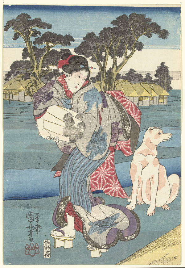 Utagawa Kuniyoshi — The Toi Tama River in Settsu Province | Japanese Woodblock Print (Ukiyo-e)