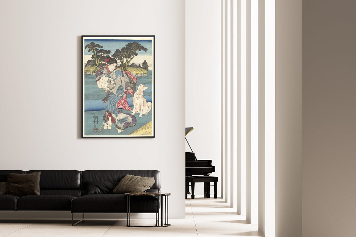 Utagawa Kuniyoshi — The Toi Tama River in Settsu Province | Japanese Woodblock Print (Ukiyo-e) - 9ArtPrints