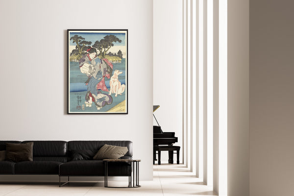 Utagawa Kuniyoshi — The Toi Tama River in Settsu Province | Japanese Woodblock Print (Ukiyo-e)