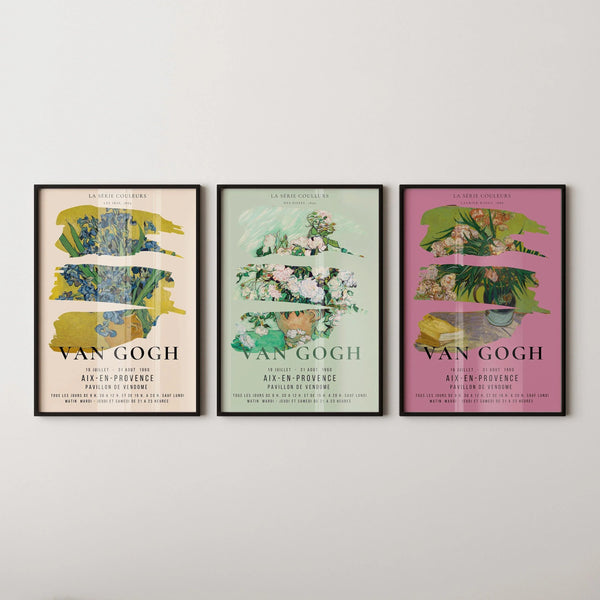 Vincent van Gogh — Statement Trio | Colour Series Museum Exhibition Art Prints