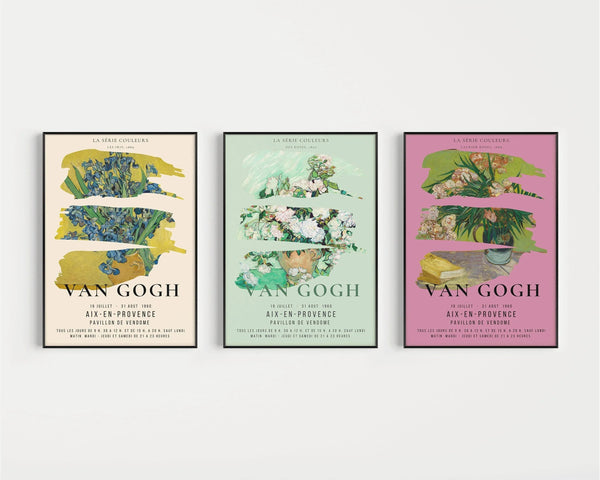 Vincent van Gogh — Statement Trio | Colour Series Museum Exhibition Art Prints