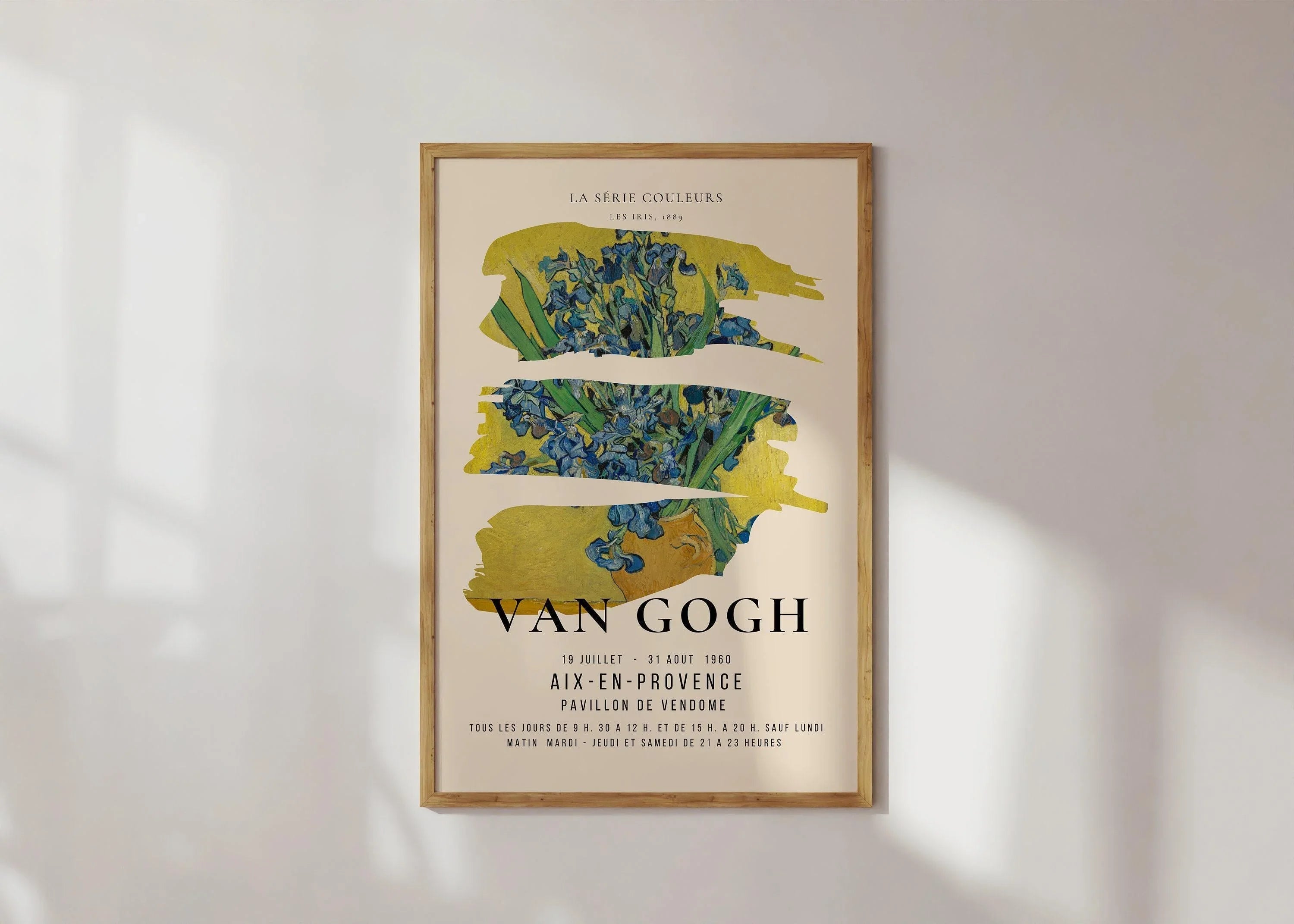 Van Gogh Irises Exhibition Poster: Fine Art Giclee Print - 9ArtPrints
