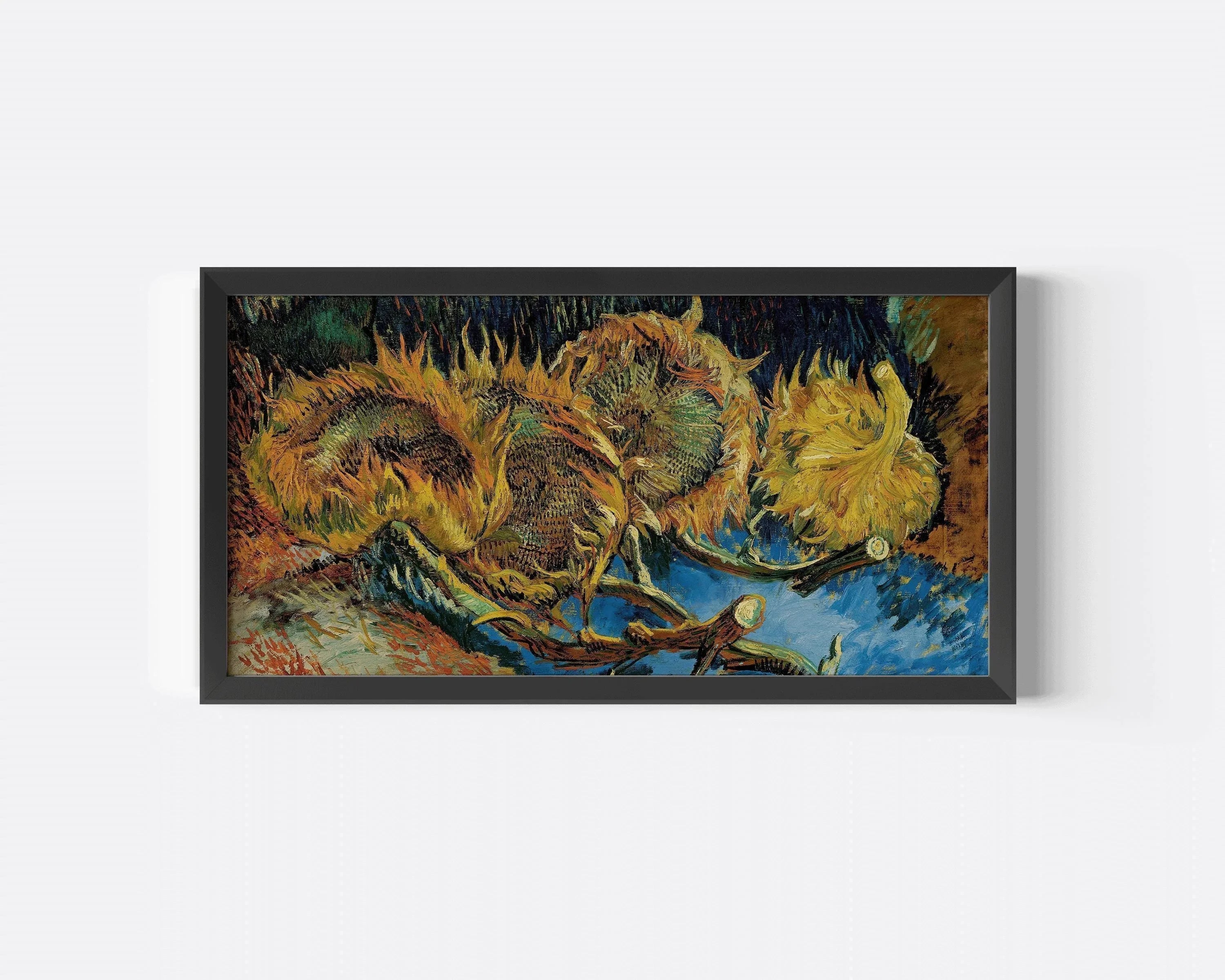 Van Gogh Sunflowers Print: Vintage Impressionist Panoramic Art (2x1) - 9ArtPrints
