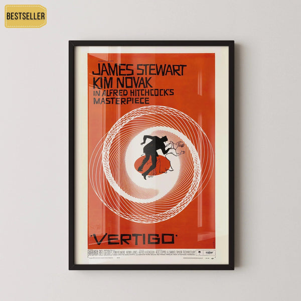 Saul Bass — Vertigo (1958) | Hitchcock Vintage Movie Poster Print