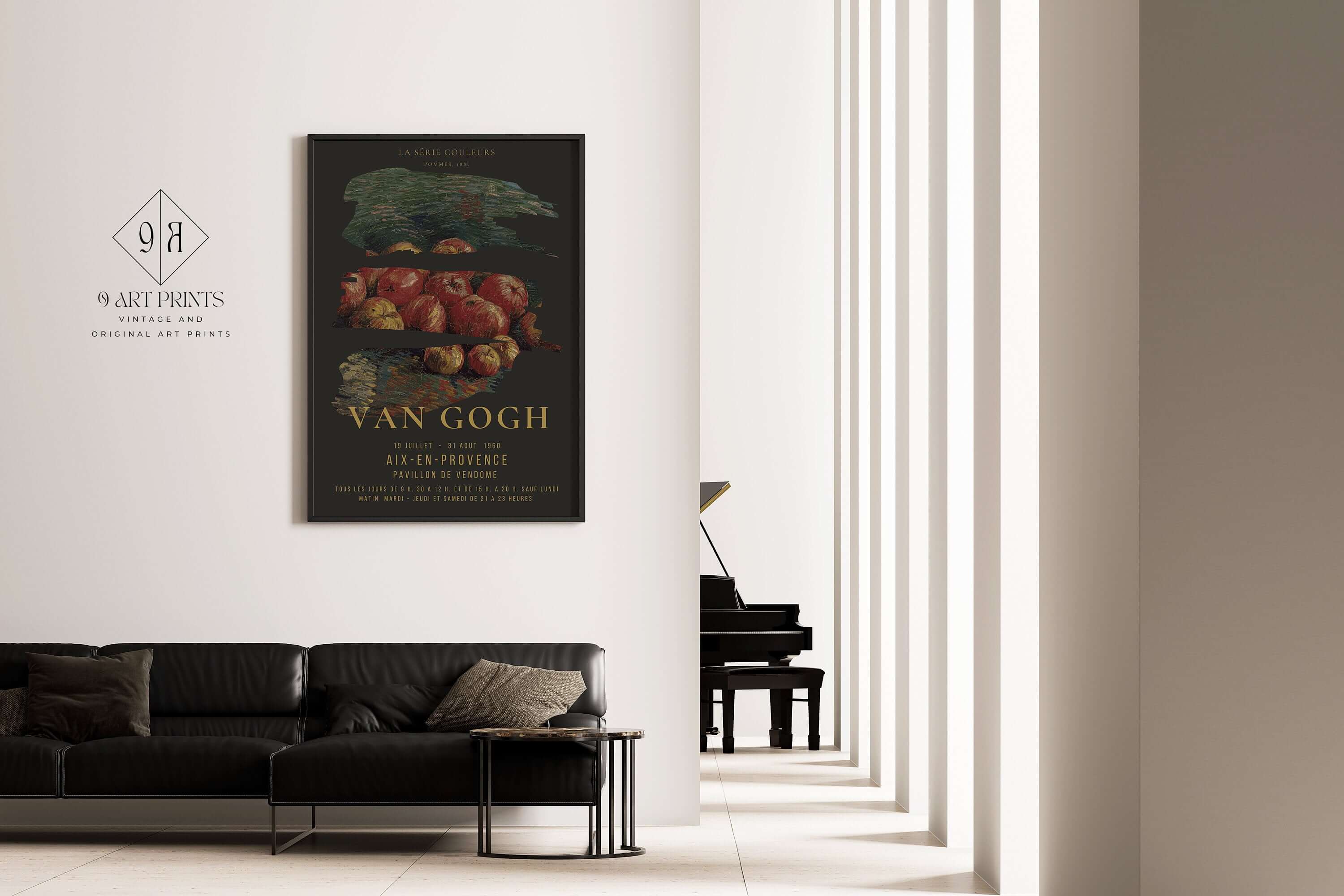 Vincent Van Gogh - Apples | Iconic Classic Impressionist Exhibition Poster Fine Art Print (available framed or unframed) - 9ArtPrints