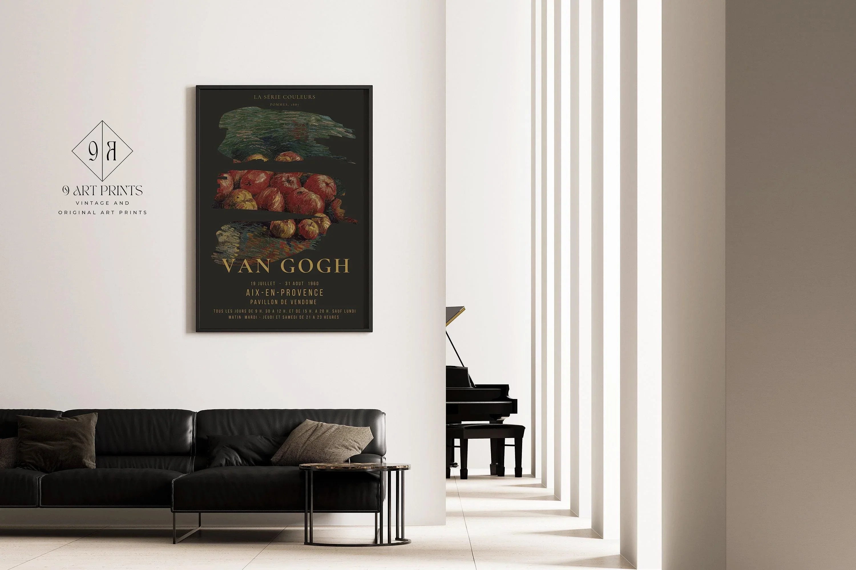 Vincent Van Gogh - Apples | Iconic Classic Impressionist Exhibition Poster Fine Art Print (available handframed or unframed) - 9ArtPrints