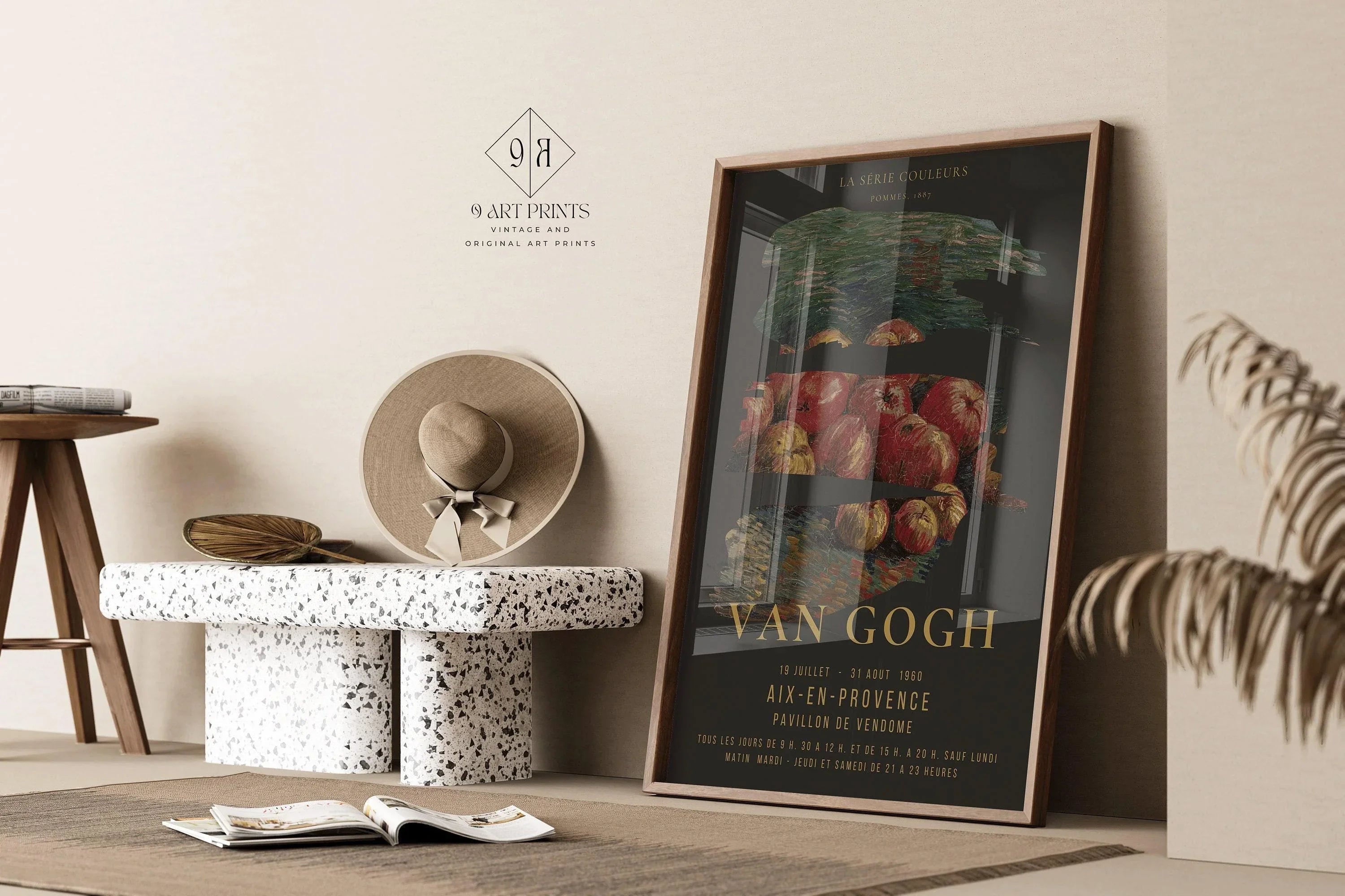 Vincent Van Gogh - Apples | Iconic Classic Impressionist Exhibition Poster Fine Art Print (available handframed or unframed) - 9ArtPrints