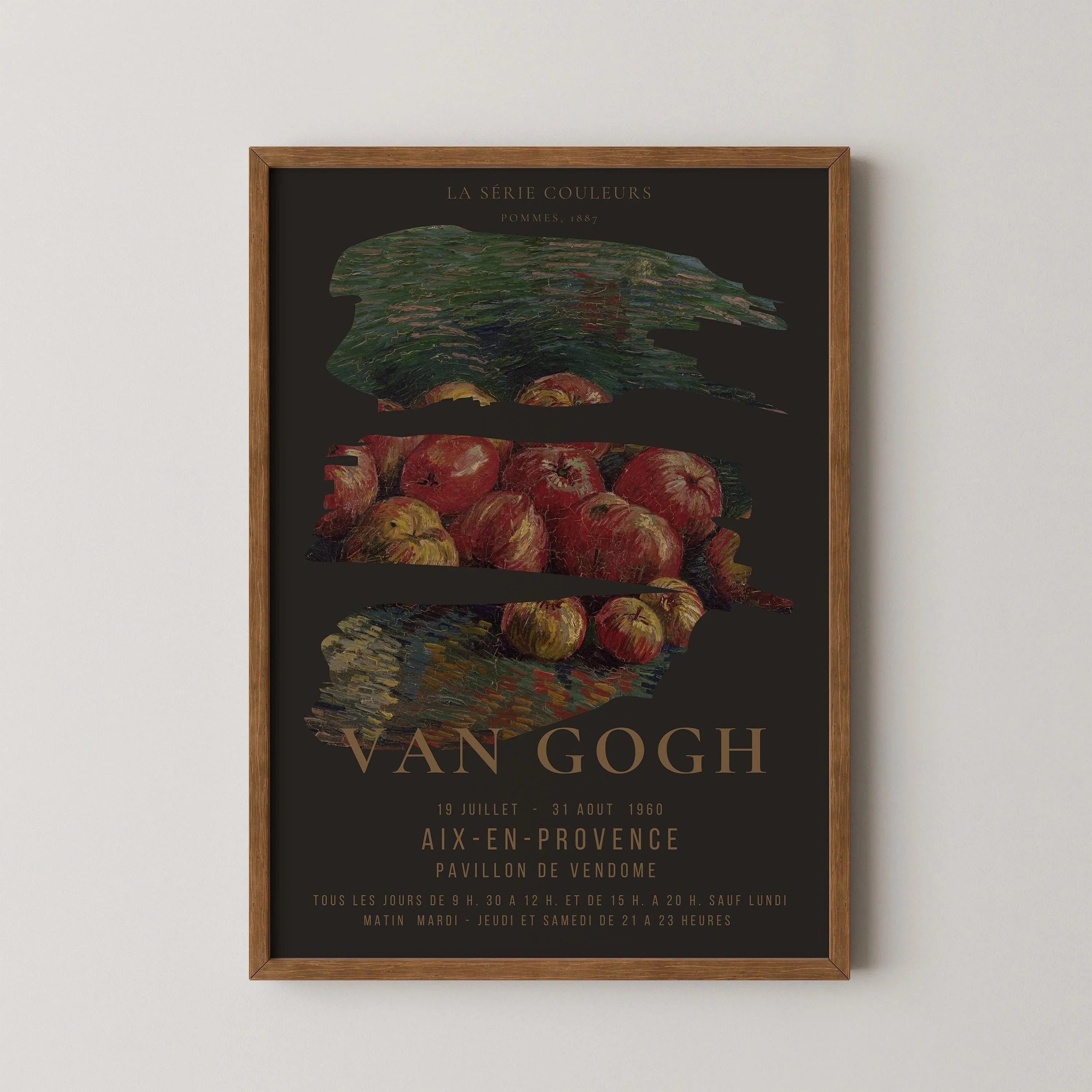 Vincent Van Gogh - Apples | Iconic Classic Impressionist Exhibition Poster Fine Art Print (available handframed or unframed) - 9ArtPrints