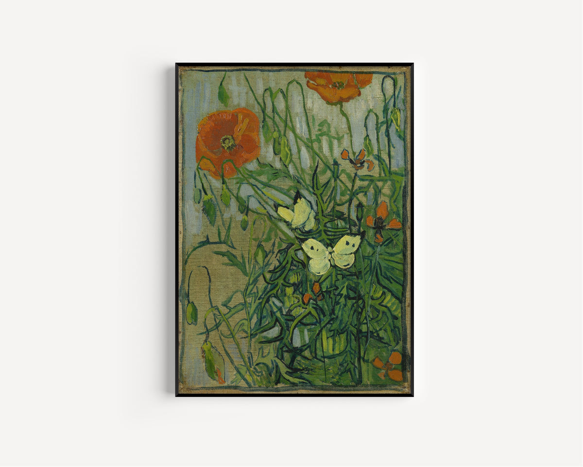Vincent van Gogh — Butterflies and Poppies | Fine Art Print - 9ArtPrints