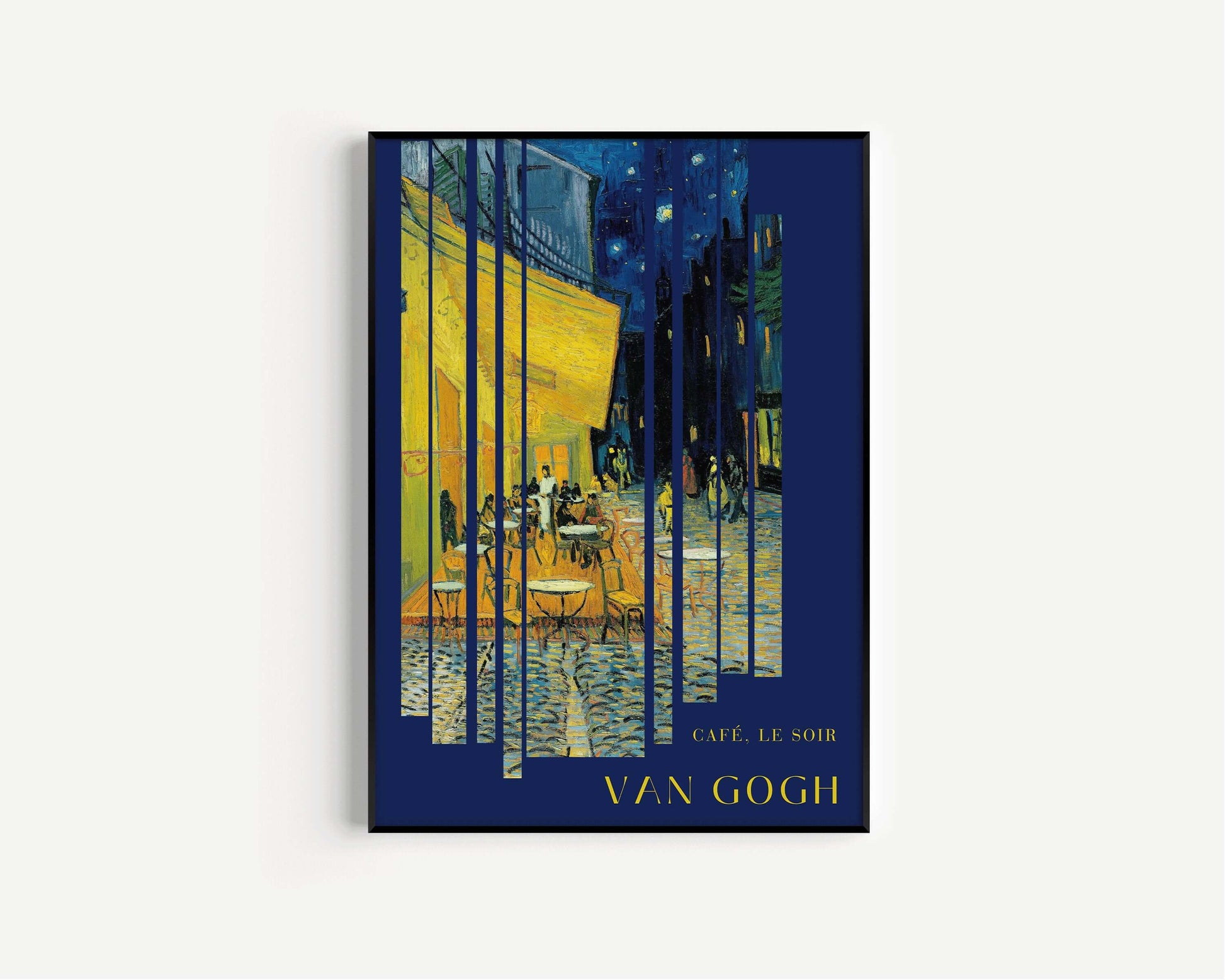 Vincent Van Gogh - Cafe Terrace at Night | Iconic Classic Impressionist Exhibition Poster Fine Art Print (available framed or unframed) - 9ArtPrints