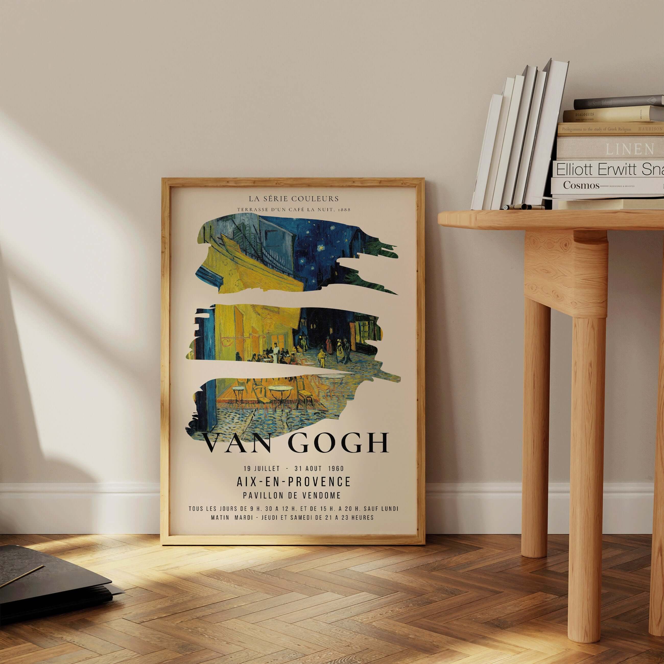 Vincent Van Gogh - Cafe Terrace | Iconic Classic Impressionist Exhibition Poster Fine Art Print (available framed or unframed) - 9ArtPrints