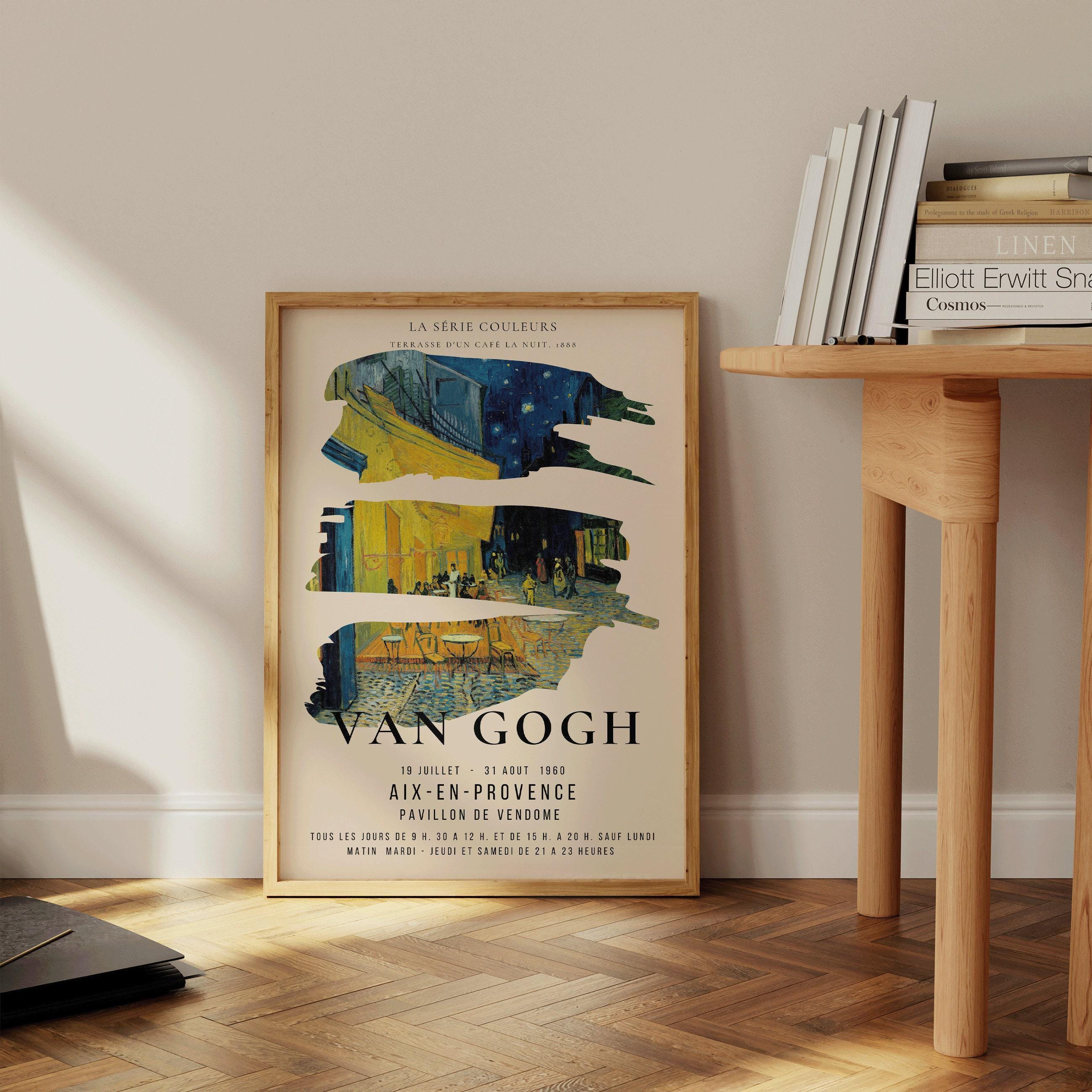 Vincent Van Gogh - Cafe Terrace | Iconic Classic Impressionist Exhibition Poster Fine Art Print (available handframed or unframed) - 9ArtPrints