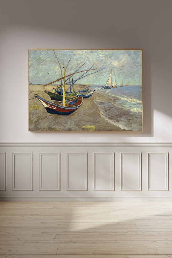 Vincent van Gogh — Fishing Boats on the Beach at Les Saintes-Maries-de-la-Mer | Fine Art Print