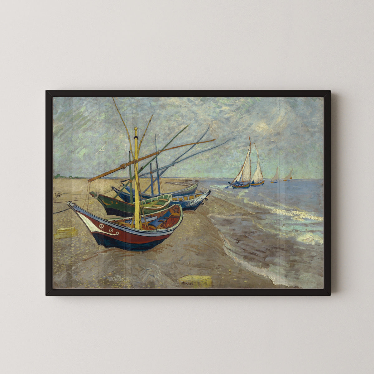 Vincent van Gogh — Fishing Boats on the Beach at Les Saintes-Maries-de-la-Mer | Fine Art Print - 9ArtPrints