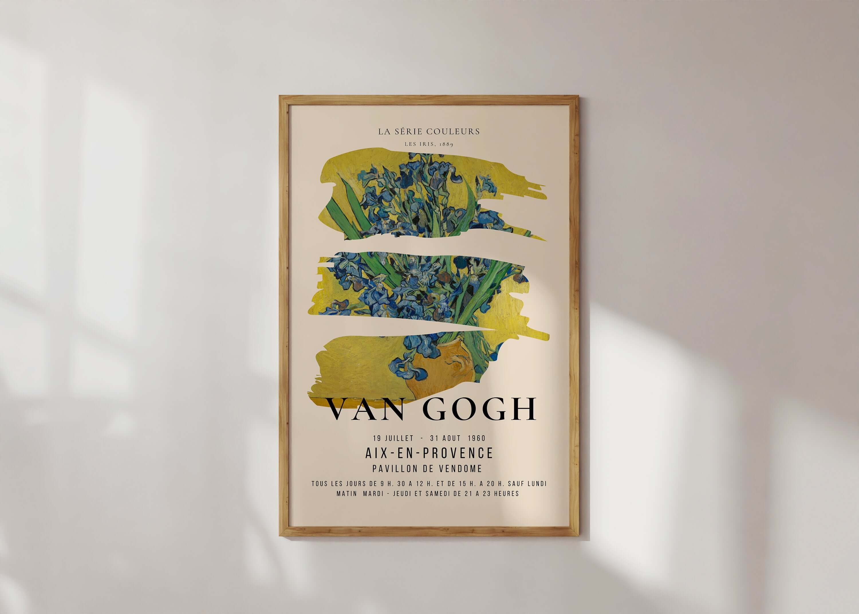 Vincent Van Gogh - Irises | Iconic Classic Impressionist Exhibition Poster Fine Art Print (available framed or unframed) - 9ArtPrints