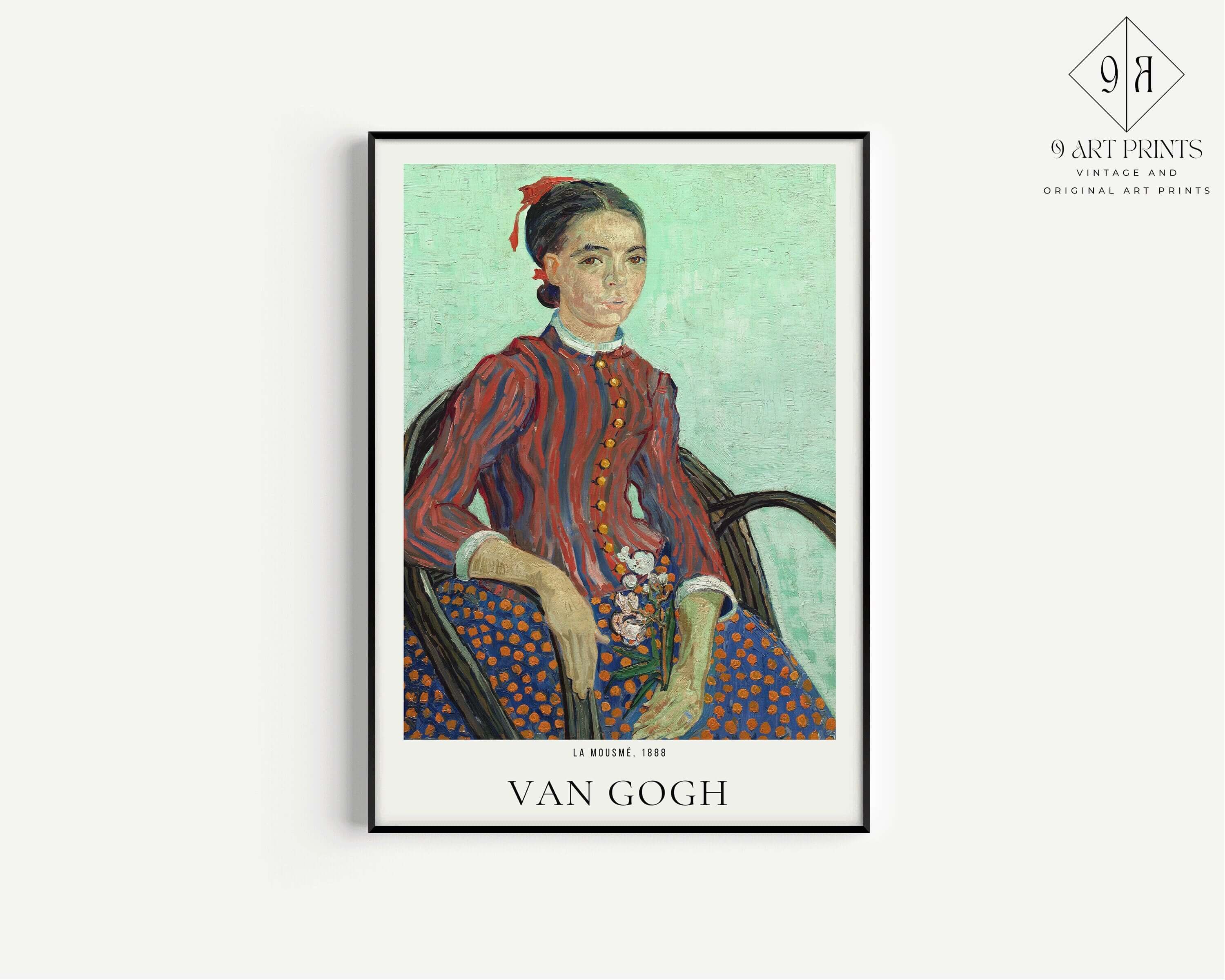 Vincent Van Gogh - La Mousme | Iconic Classic Impressionist Exhibition Poster Fine Art Print (available framed or unframed) - 9ArtPrints