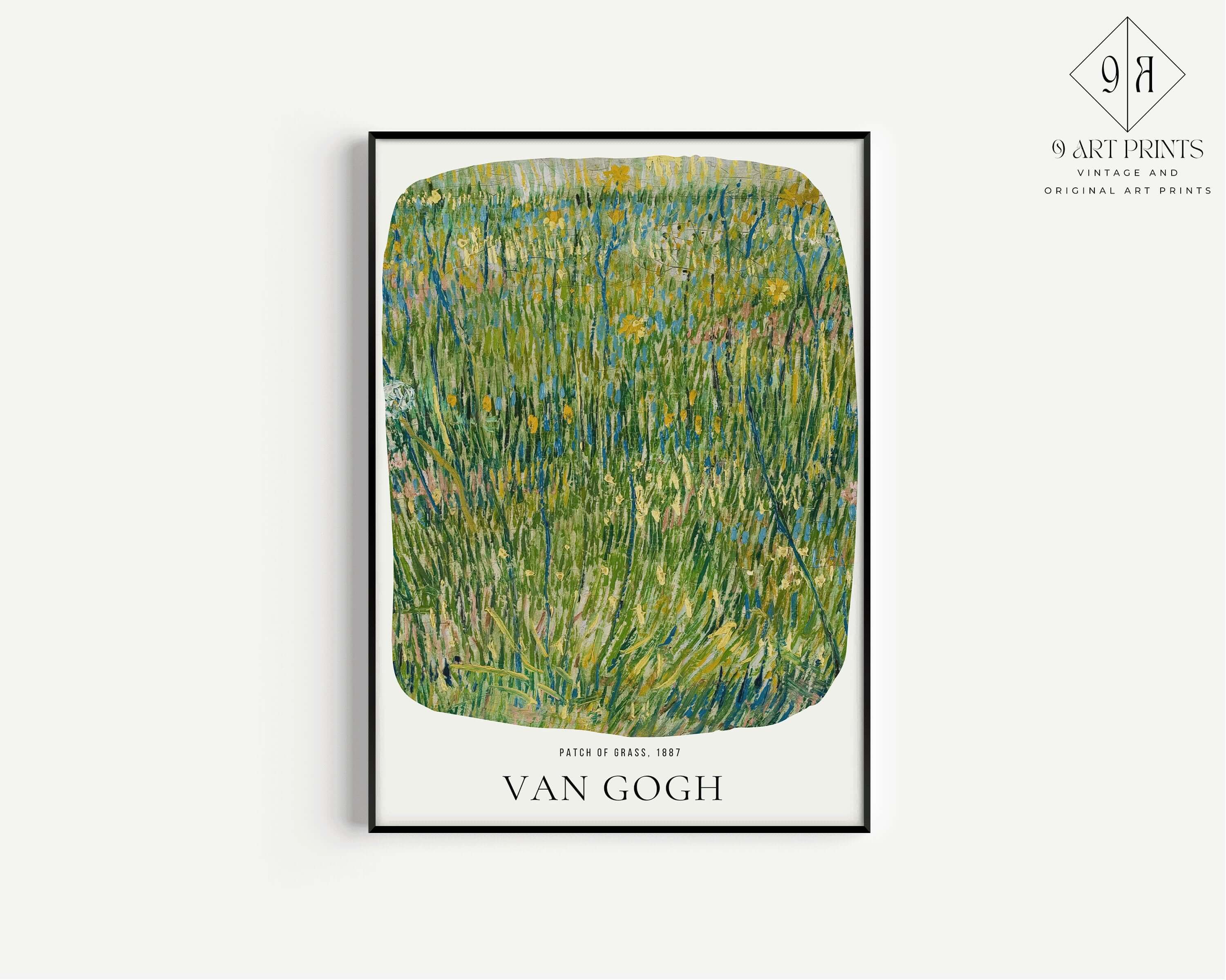 Vincent Van Gogh - Patch of Grass | Iconic Classic Impressionist Exhibition Poster Fine Art Print (available framed or unframed) - 9ArtPrints