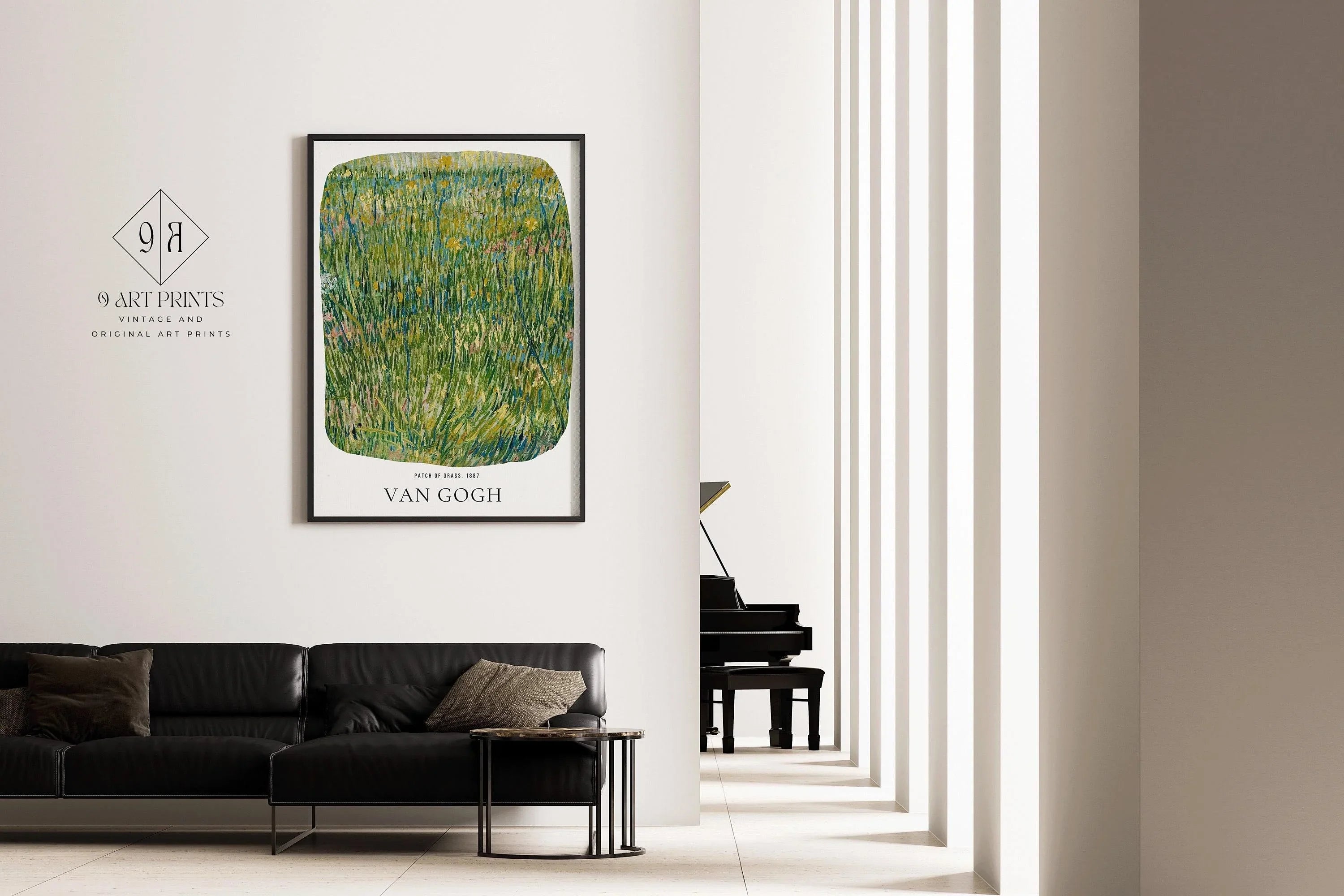 Vincent Van Gogh - Patch of Grass | Iconic Classic Impressionist Exhibition Poster Fine Art Print (available handframed or unframed) - 9ArtPrints