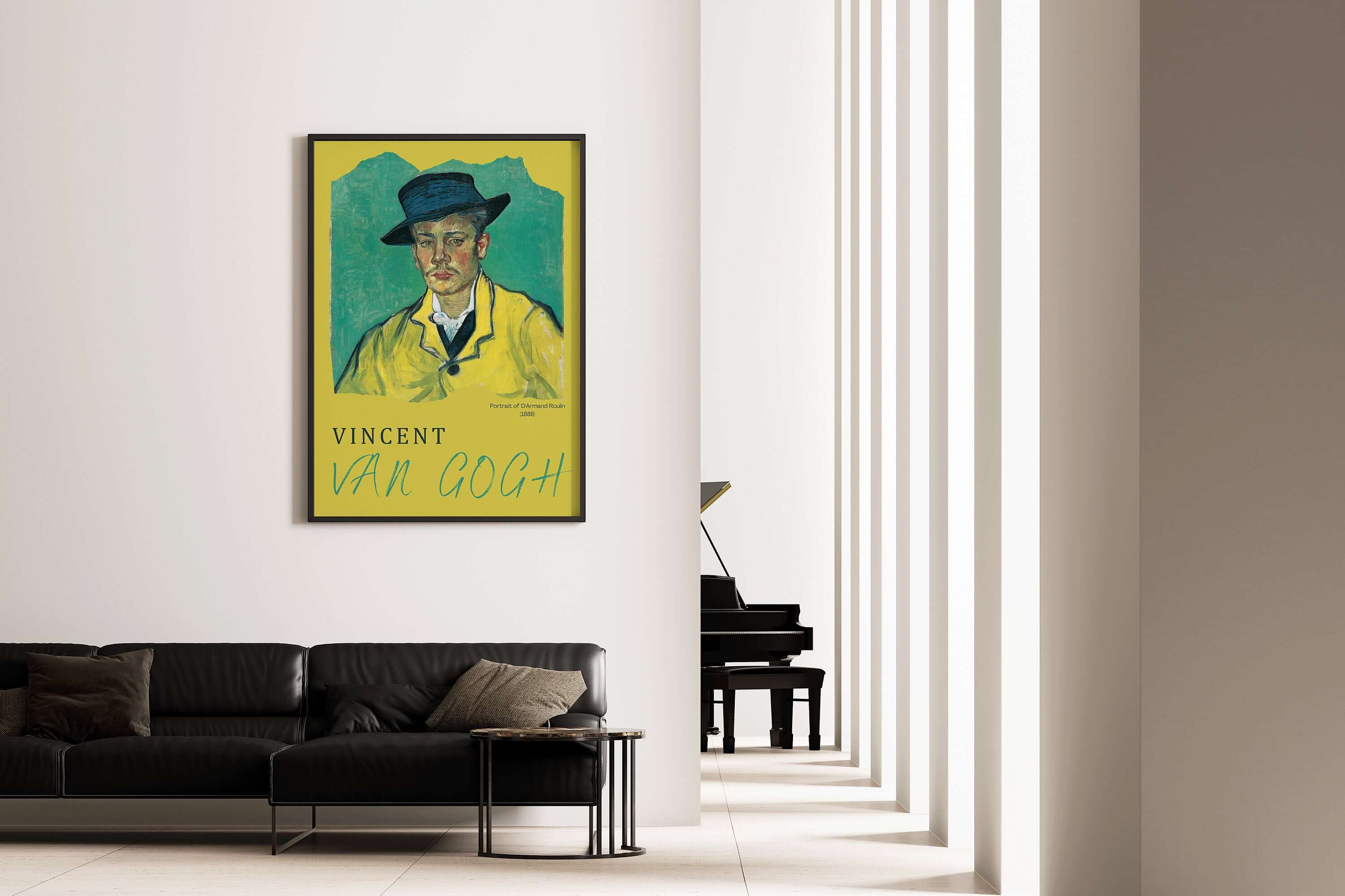 Vincent Van Gogh - Portrait of D'Armand Roulin | Classic Impressionist Exhibition Poster Fine Art Print (available framed or unframed) - 9ArtPrints