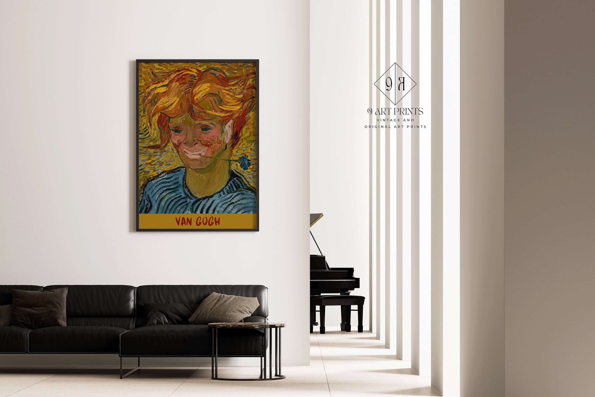 Vincent Van Gogh Poster - Young Man with Cornflower (available framed or unframed) - 9ArtPrints