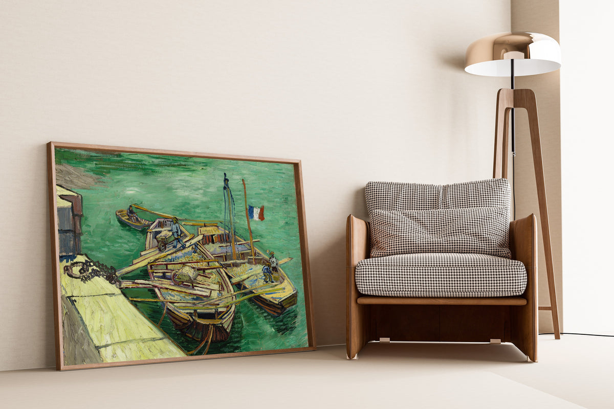 Vincent van Gogh — Quay with Men Unloading Sand Barges | Fine Art Print - 9ArtPrints