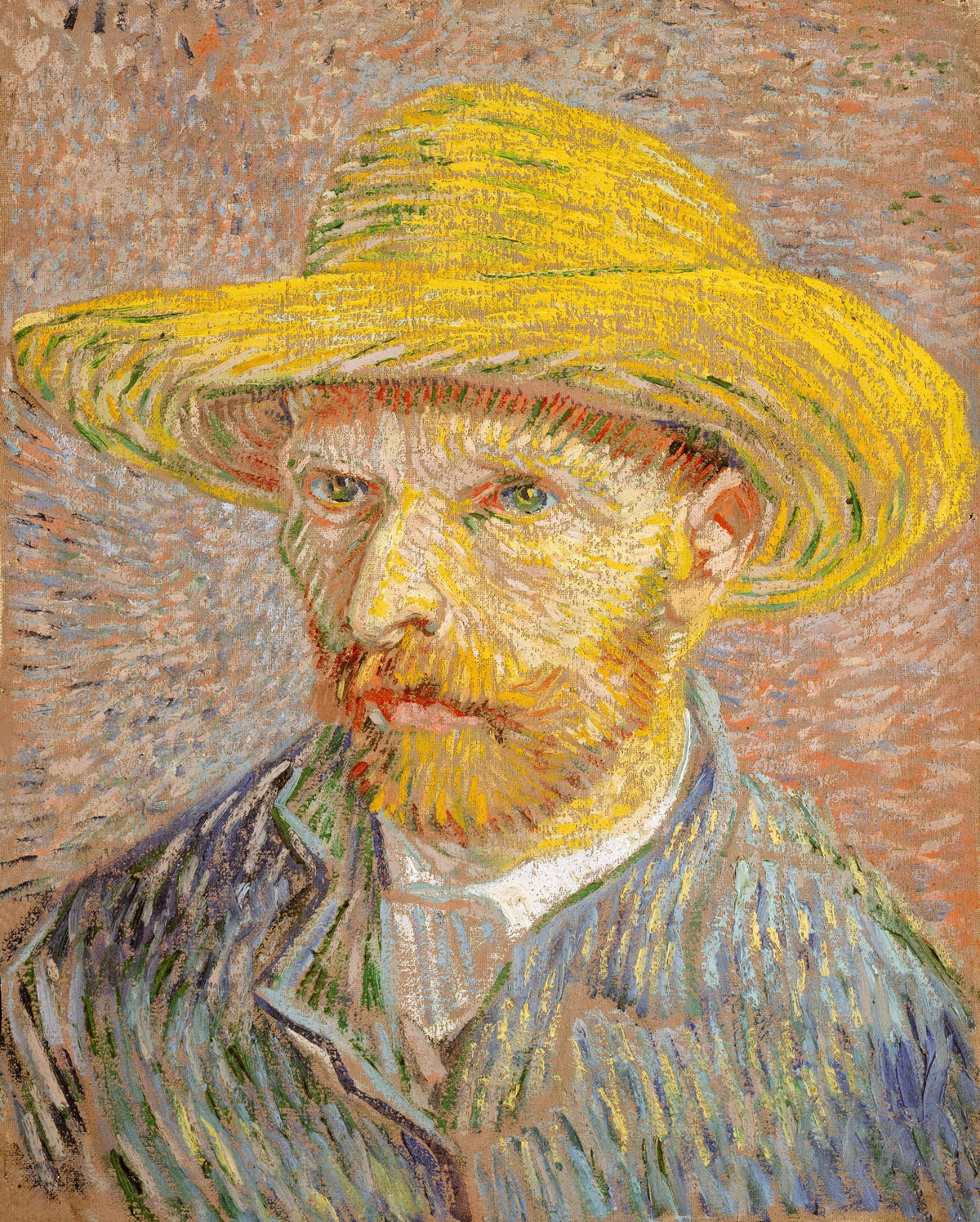 Vincent van Gogh — Self-Portrait with a Straw Hat | Fine Art Print - 9ArtPrints