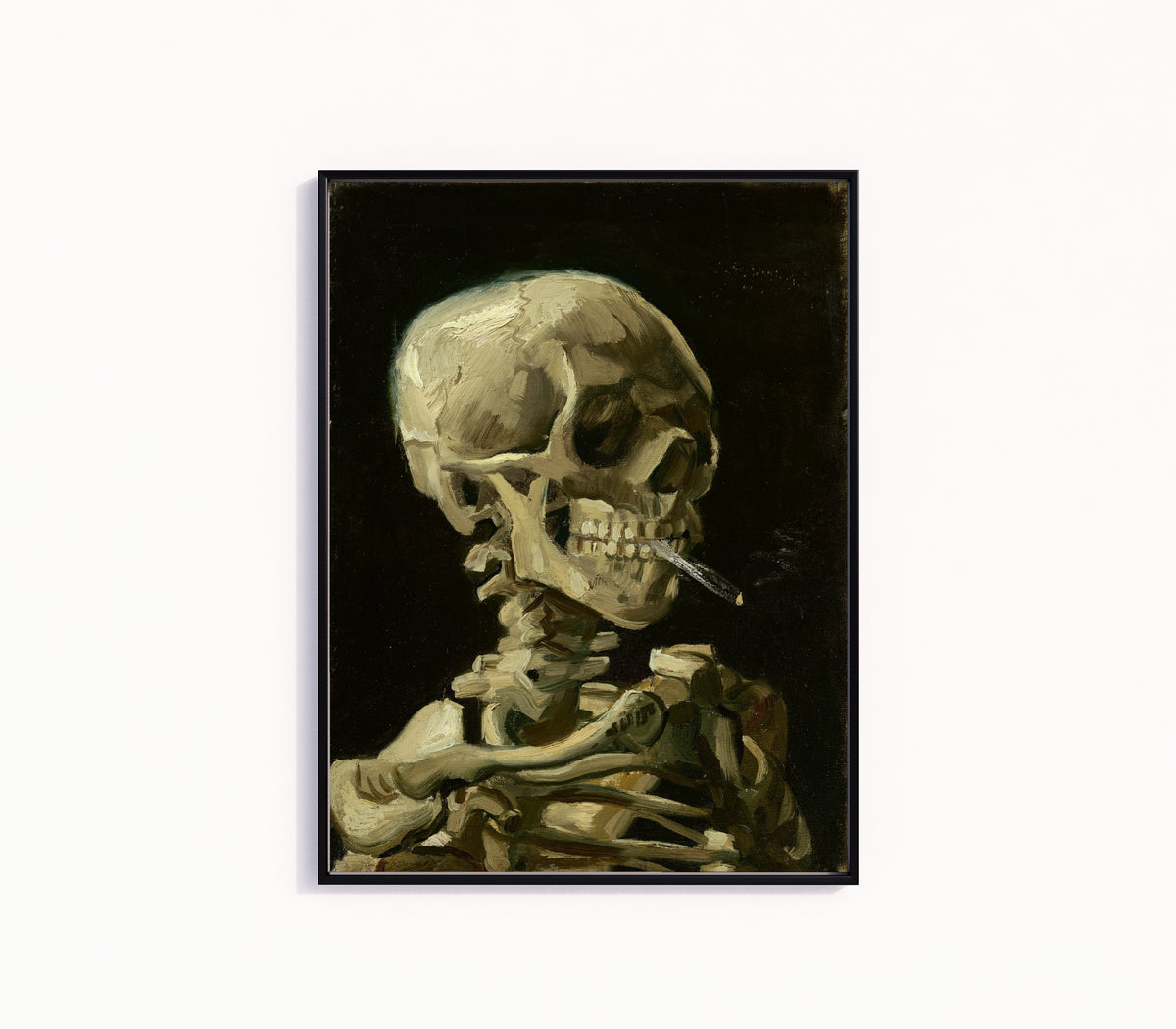 Vincent Van Gogh — Skull with Burning Cigarette | Fine Art Print