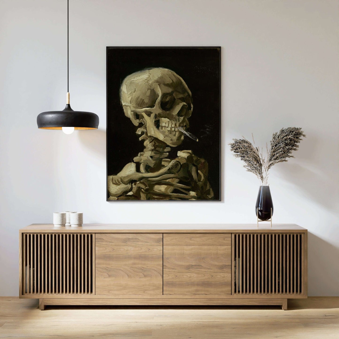 Vincent Van Gogh - Skeleton with Burning Cigarette | Iconic Classic Impressionist Fine Art Print (available framed or unframed) - 9ArtPrints